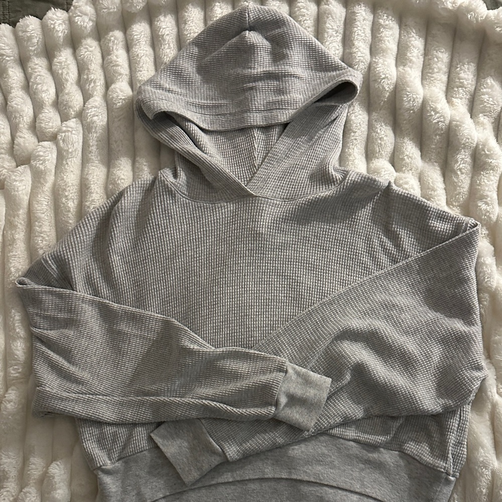 Aritzia Hooded Waffle Crop